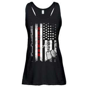 Veteran American Flag Ladies Essential Flowy Tank