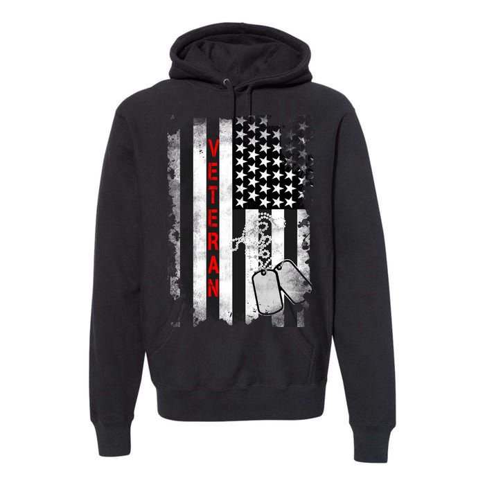 Veteran American Flag Premium Hoodie