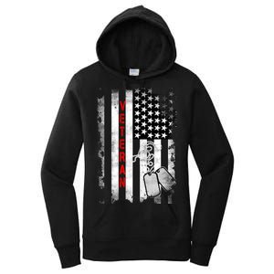 Veteran American Flag Women's Pullover Hoodie