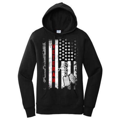 Veteran American Flag Women's Pullover Hoodie