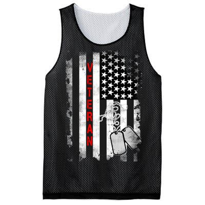 Veteran American Flag Mesh Reversible Basketball Jersey Tank