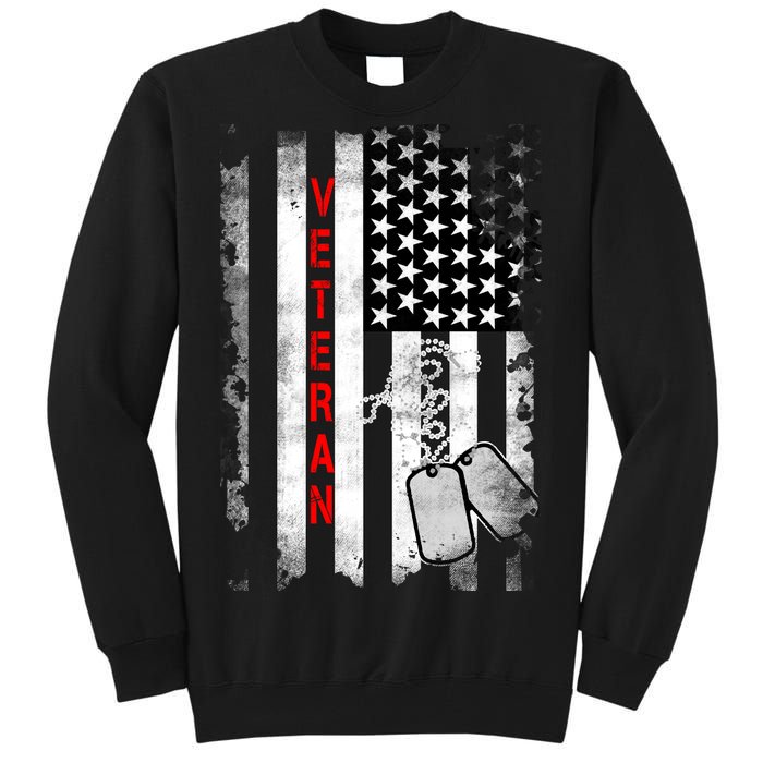 Veteran American Flag Tall Sweatshirt