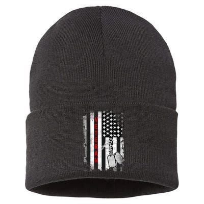 Veteran American Flag Sustainable Knit Beanie
