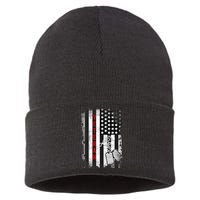 Veteran American Flag Sustainable Knit Beanie