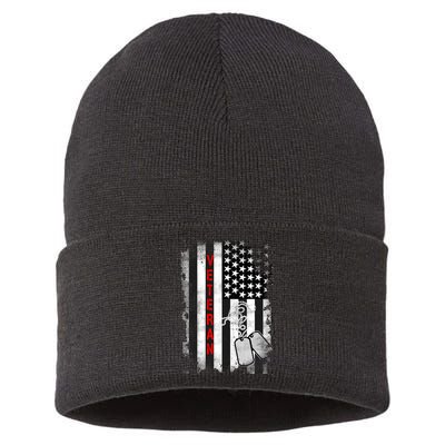 Veteran American Flag Sustainable Knit Beanie