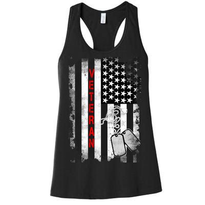 Veteran American Flag Women's Racerback Tank