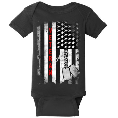 Veteran American Flag Baby Bodysuit