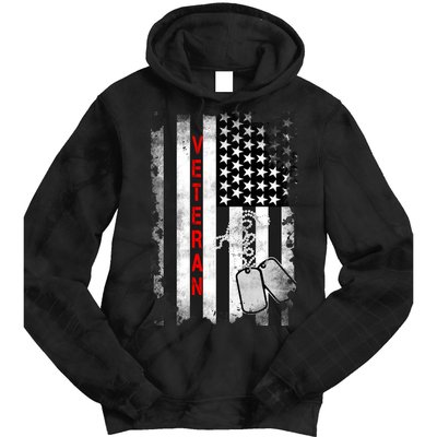 Veteran American Flag Tie Dye Hoodie