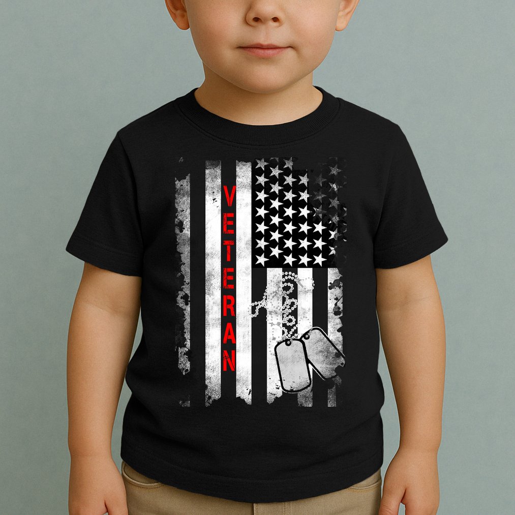Veteran American Flag Toddler T-Shirt