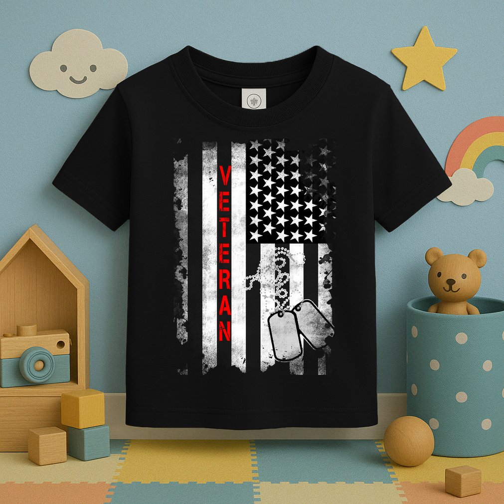 Veteran American Flag Toddler T-Shirt