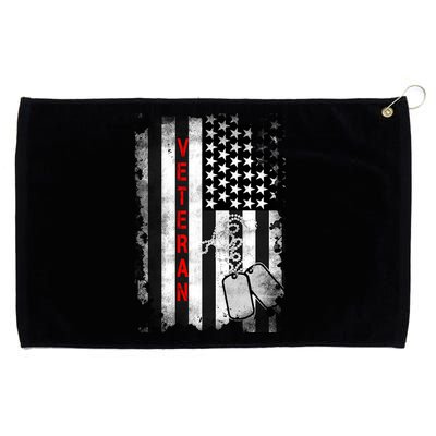 Veteran American Flag Grommeted Golf Towel