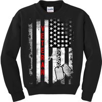 Veteran American Flag Kids Sweatshirt