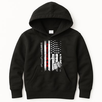 Veteran American Flag Kids Hoodie