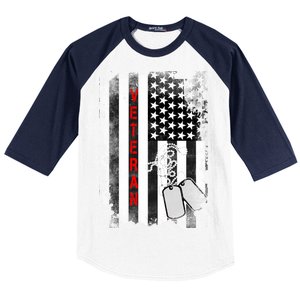 Veteran American Flag Baseball Sleeve Shirt