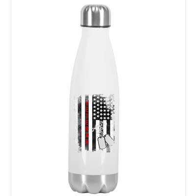 Veteran American Flag Stainless Steel Insulated Water Bottle