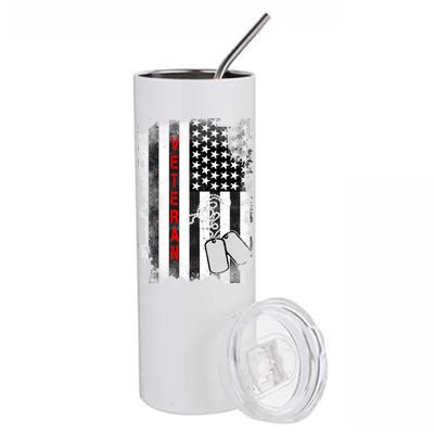 Veteran American Flag Stainless Steel Tumbler