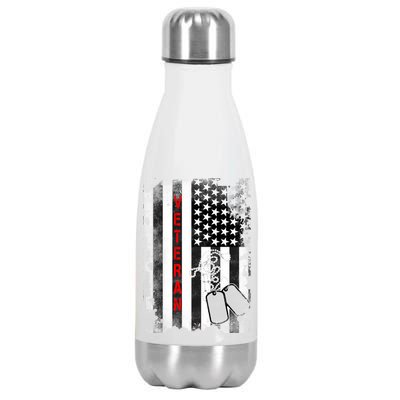 Veteran American Flag Stainless Steel Insulated Water Bottle