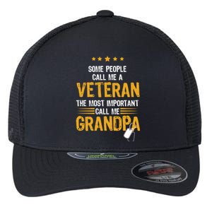 Veteran Grandpa Flexfit Unipanel Trucker Cap