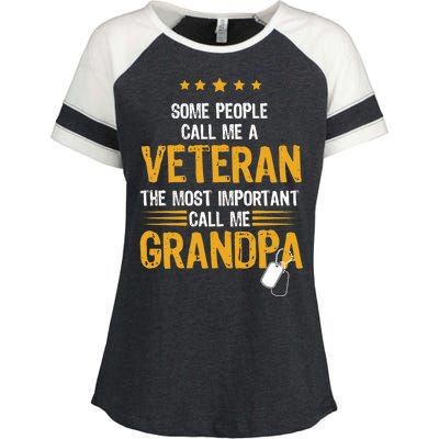 Veteran Grandpa Enza Ladies Jersey Colorblock Tee