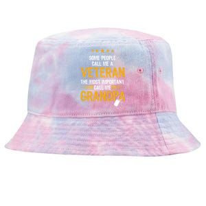 Veteran Grandpa Tie-Dyed Bucket Hat