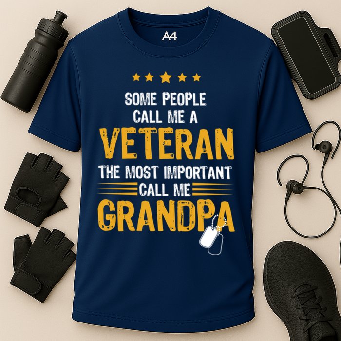 Veteran Grandpa Cooling Performance Crew T-Shirt