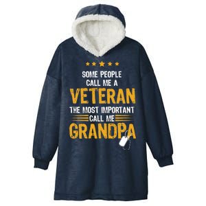 Veteran Grandpa Hooded Wearable Blanket