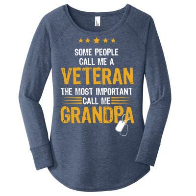 Veteran Grandpa Women's Perfect Tri Tunic Long Sleeve Shirt