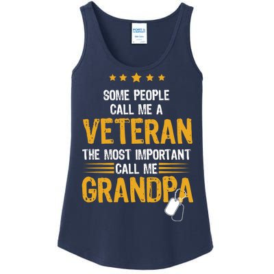 Veteran Grandpa Ladies Essential Tank