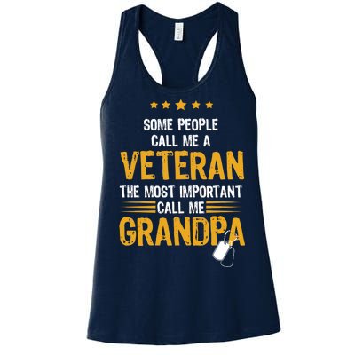 Veteran Grandpa Women's Racerback Tank