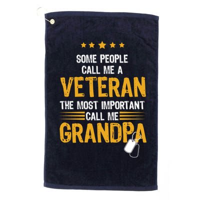 Veteran Grandpa Golf Towel
