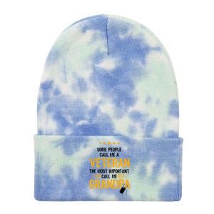 Veteran Grandpa Tie Dye 12in Knit Beanie