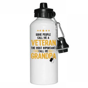 Veteran Grandpa Aluminum Water Bottle