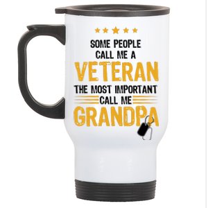 Veteran Grandpa Stainless Steel Travel Mug