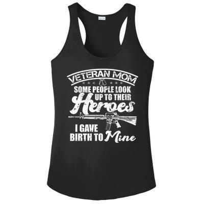 Veteran Mom Gave Birth To My Hero Ladies PosiCharge Competitor Racerback Tank