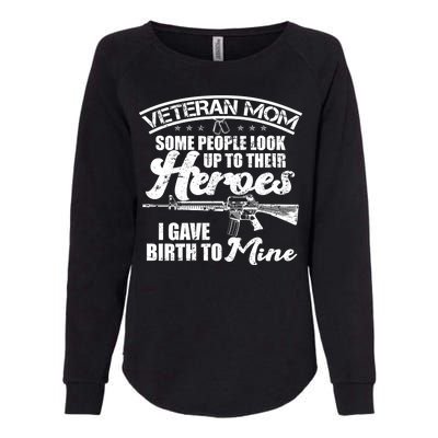 Veteran Mom Gave Birth To My Hero Womens California Wash Sweatshirt