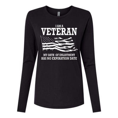 Veteran My Oath Of Enlistment Has No Expiration Date Womens Cotton Relaxed Long Sleeve T-Shirt