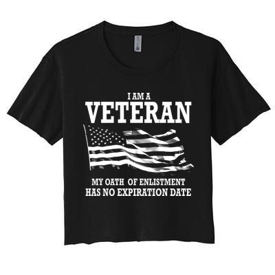 Veteran My Oath Of Enlistment Has No Expiration Date Crop Top