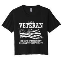 Veteran My Oath Of Enlistment Has No Expiration Date Women's Crop Top Tee