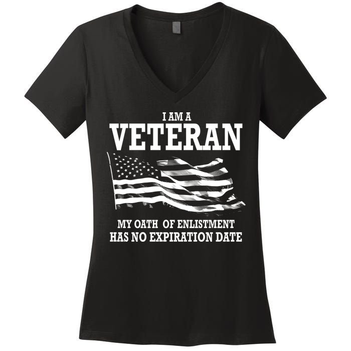Veteran My Oath Of Enlistment Has No Expiration Date Women's V-Neck T-Shirt