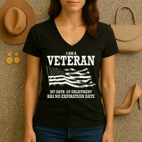 Veteran My Oath Of Enlistment Has No Expiration Date Women's V-Neck T-Shirt