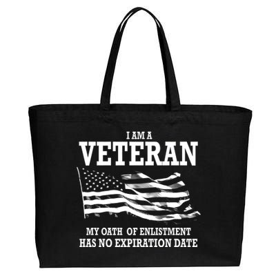 Veteran My Oath Of Enlistment Has No Expiration Date Cotton Canvas Jumbo Tote