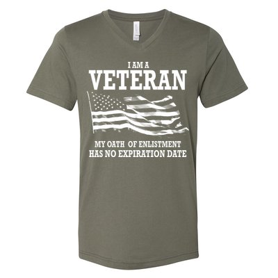 Veteran My Oath Of Enlistment Has No Expiration Date V-Neck T-Shirt