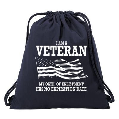 Veteran My Oath Of Enlistment Has No Expiration Date Drawstring Bag