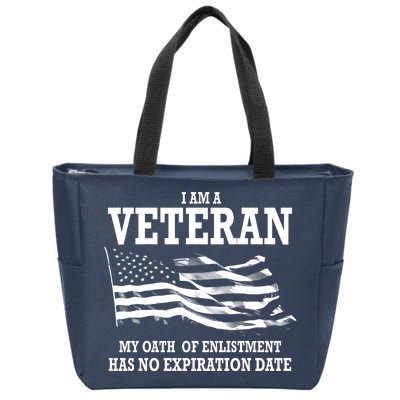 Veteran My Oath Of Enlistment Has No Expiration Date Zip Tote Bag