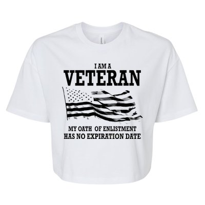 Veteran My Oath Of Enlistment Has No Expiration Date Bella+Canvas Jersey Crop Tee