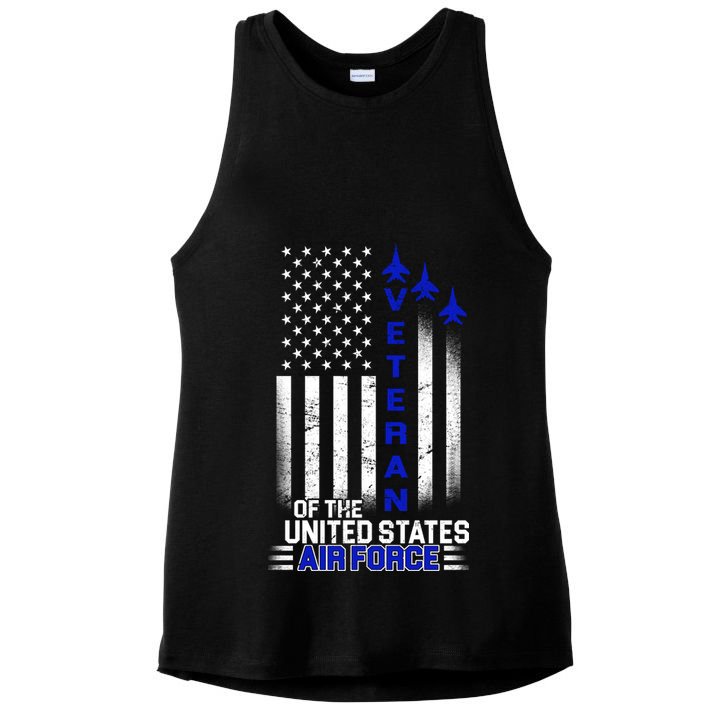 Veteran Of The United States Air Force Ladies PosiCharge Tri-Blend Wicking Tank