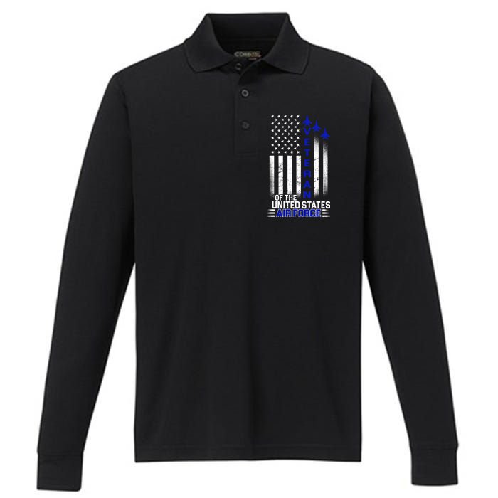 Veteran Of The United States Air Force Performance Long Sleeve Polo