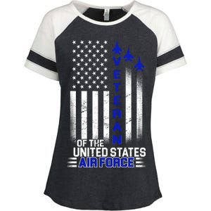 Veteran Of The United States Air Force Enza Ladies Jersey Colorblock Tee