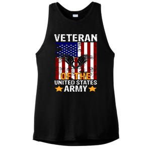 Veteran of the United States Army  Ladies PosiCharge Tri-Blend Wicking Tank