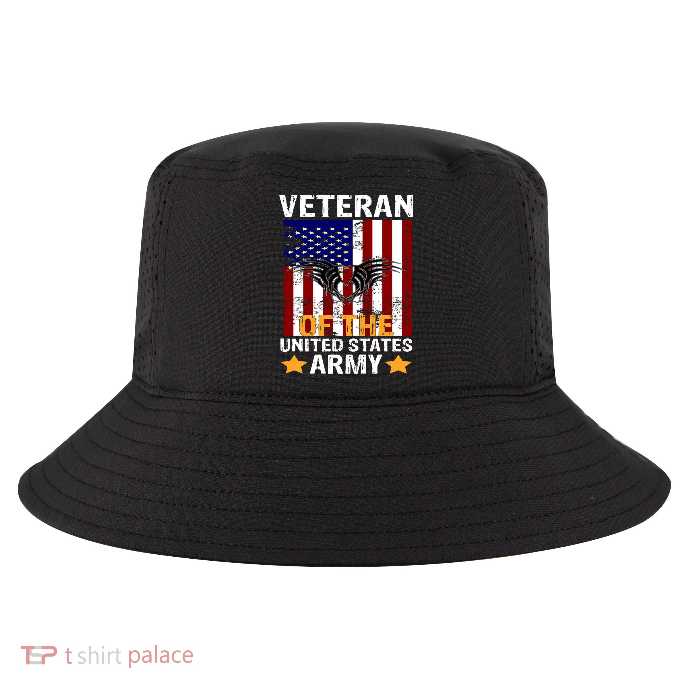 Veteran of the United States Army  Cool Comfort Performance Bucket Hat
